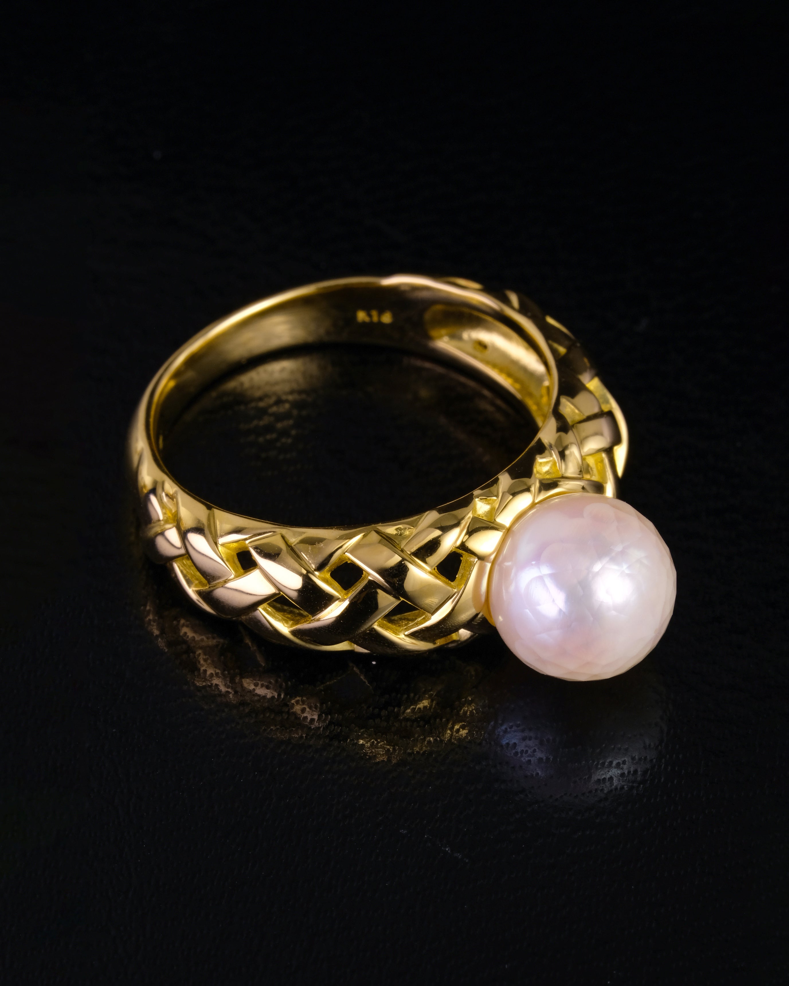 "Pérul" Akoya Facet cut Pearl Ring / ペリュール