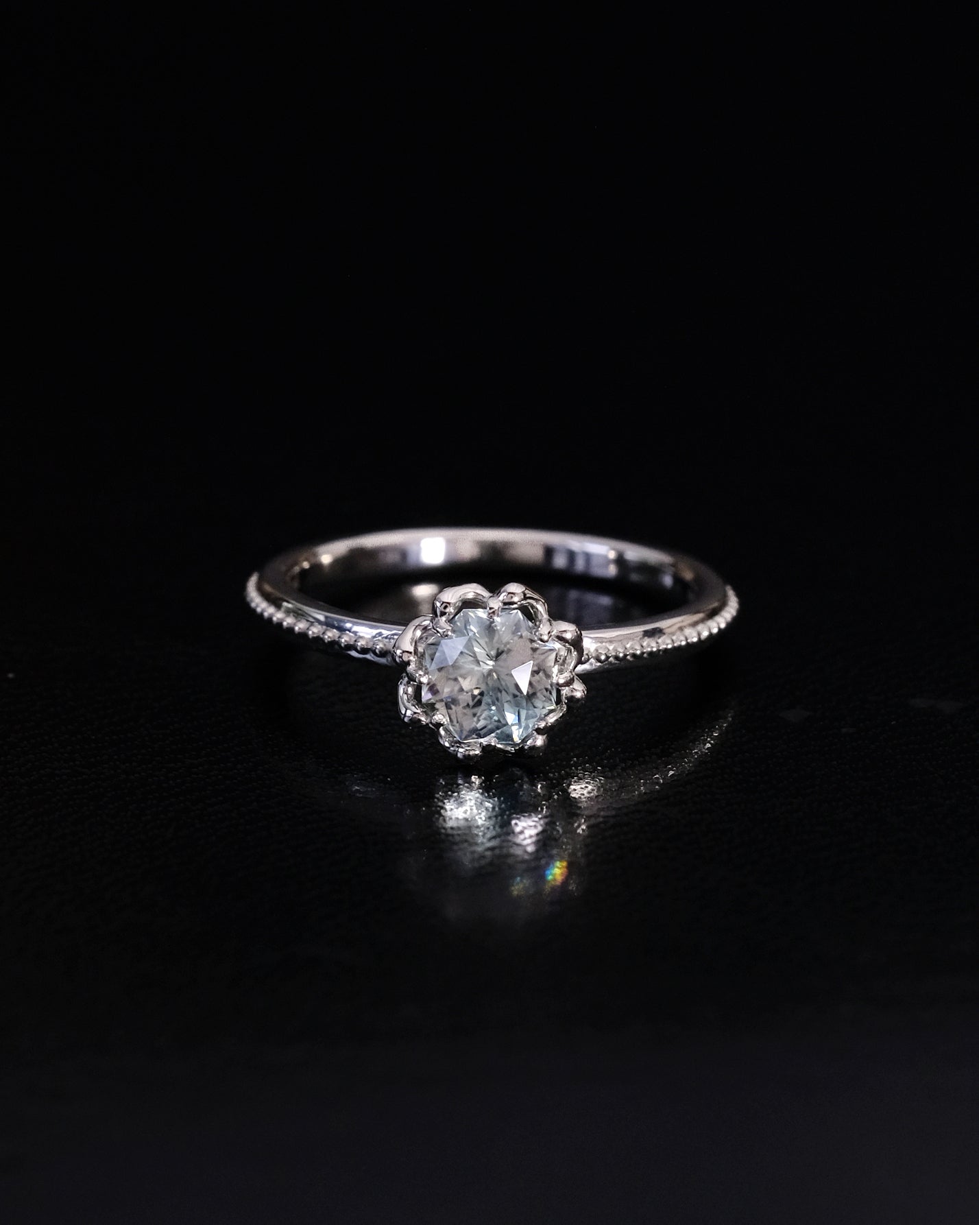 "Antefiore" Star Rose Cut™ Pastel Blue Zircon 1.05ct Ring [Singular Edition] #13 / アンテフィオーレ リング